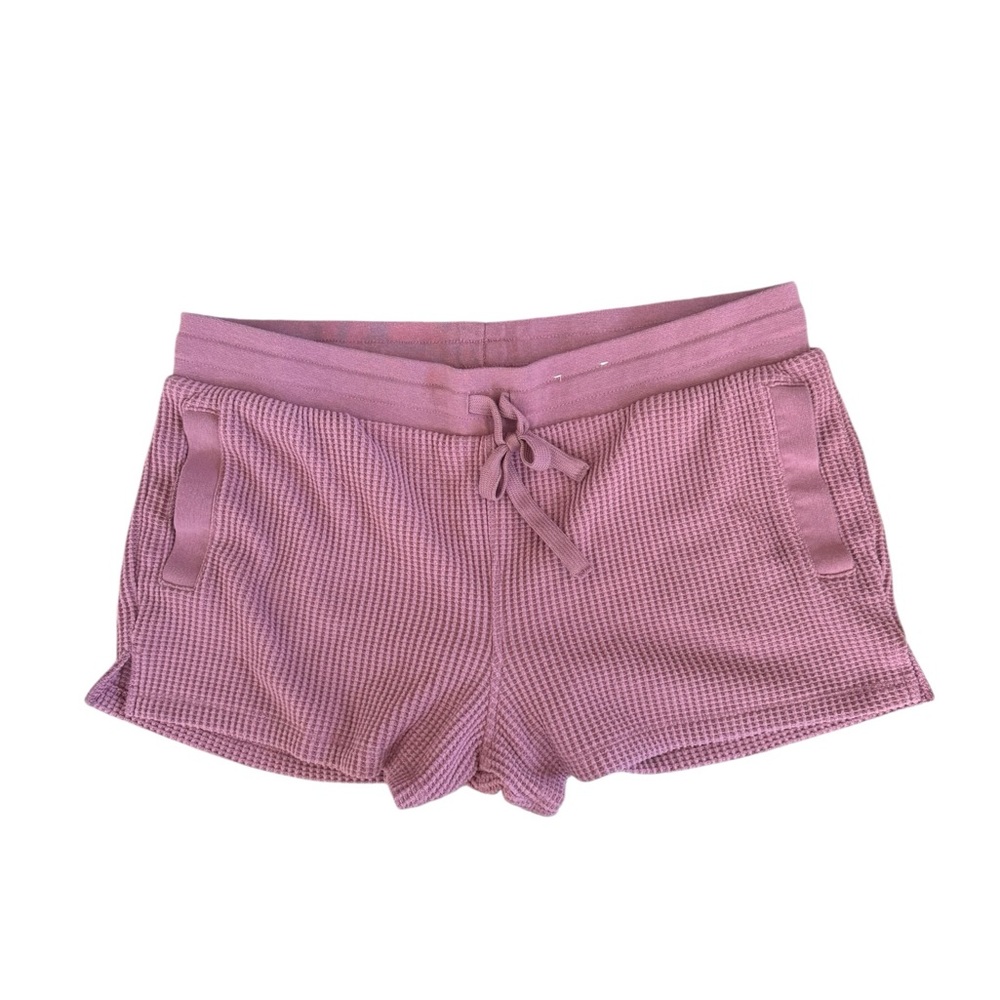 Auden Womens XL Pink Cozy Ribbed Lounge Pajama Shorts